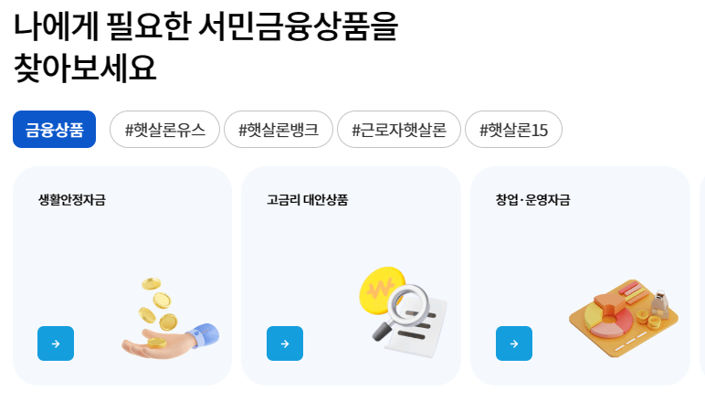 햇살론 무직자대출